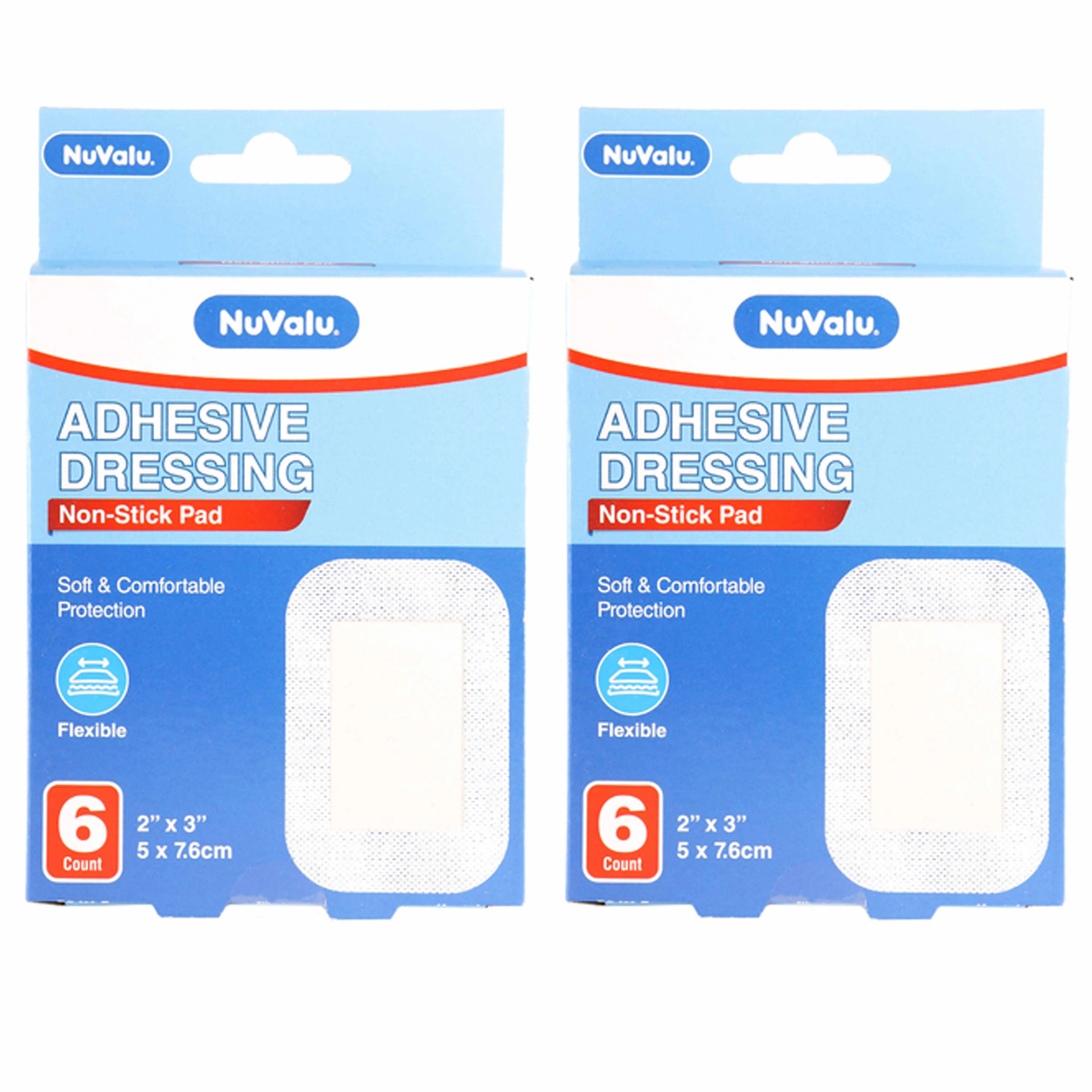 12 Ct Large Adhesive Dressing Bandages Flexible 2"X3" Pads First Aid Wound Cover