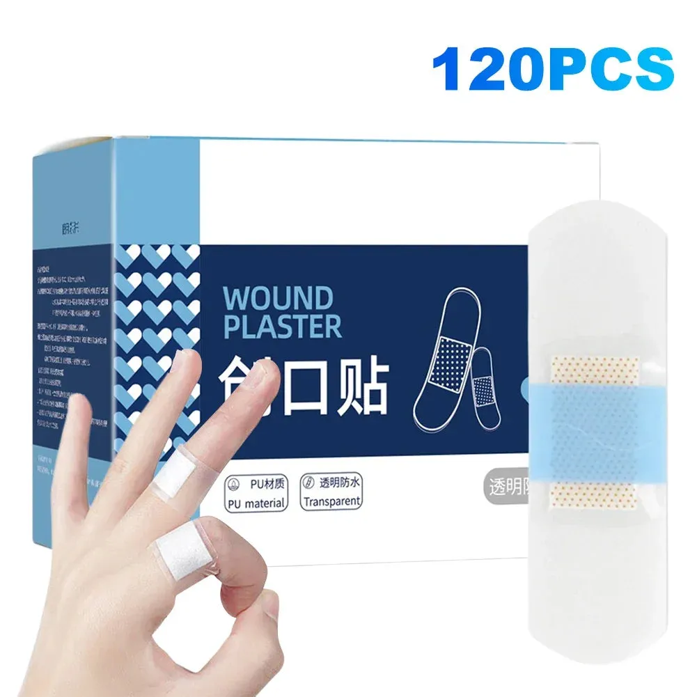 120 Piece 50/ Waterproof Adhesive Bandages for Sports and First Aid