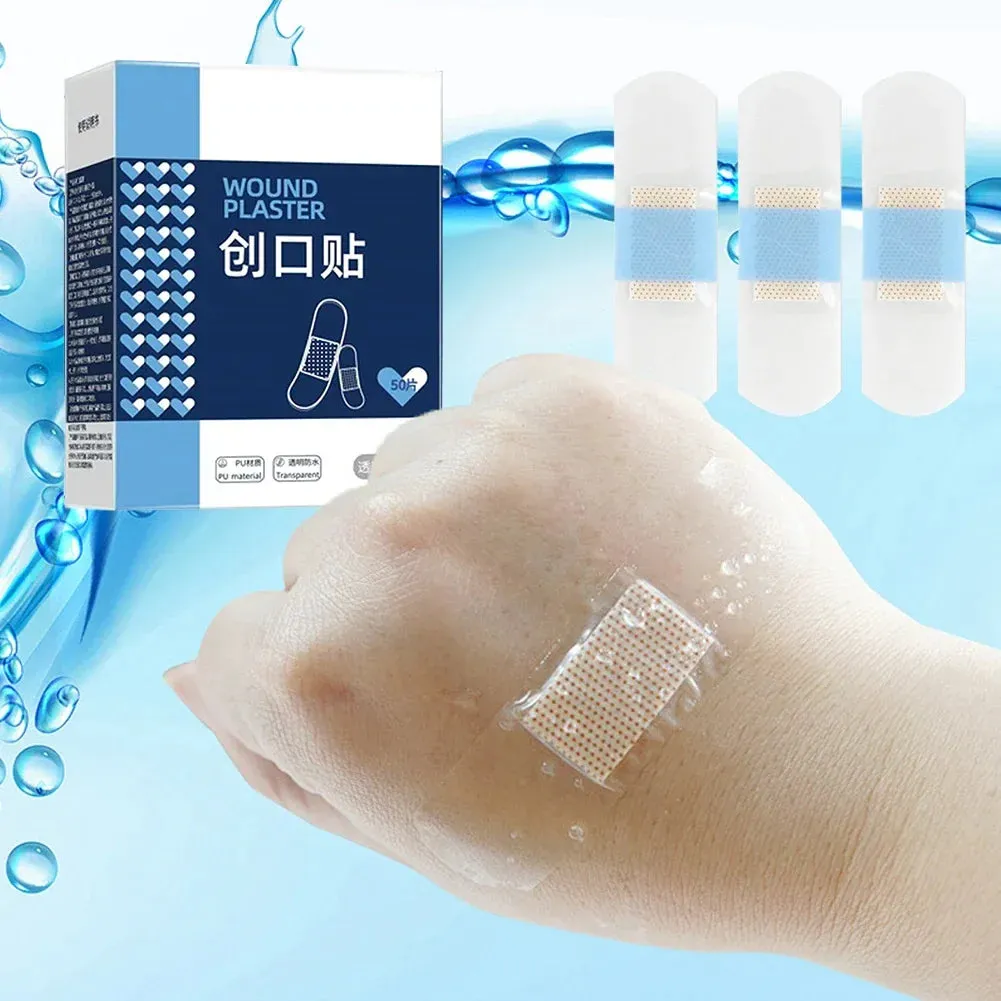 120 Piece 50/ Waterproof Adhesive Bandages for Sports and First Aid