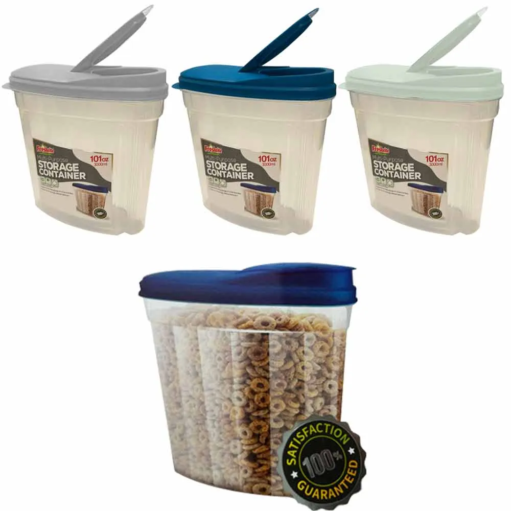 2pk Cereal Containers Bulk Food Storage BPA-Free Plastic Pantry Rice Pasta 101oz