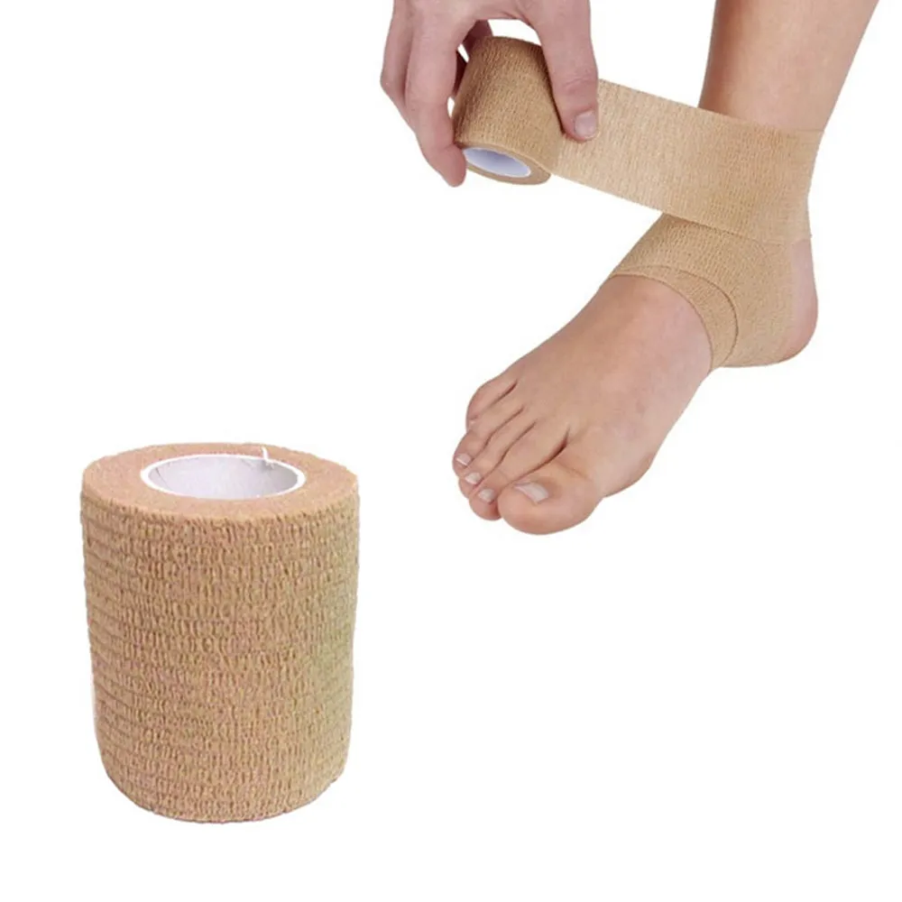 6Pc Self Adhering Bandages Stretch Wrap Sports Tape Support 3in x 2yd First Aid