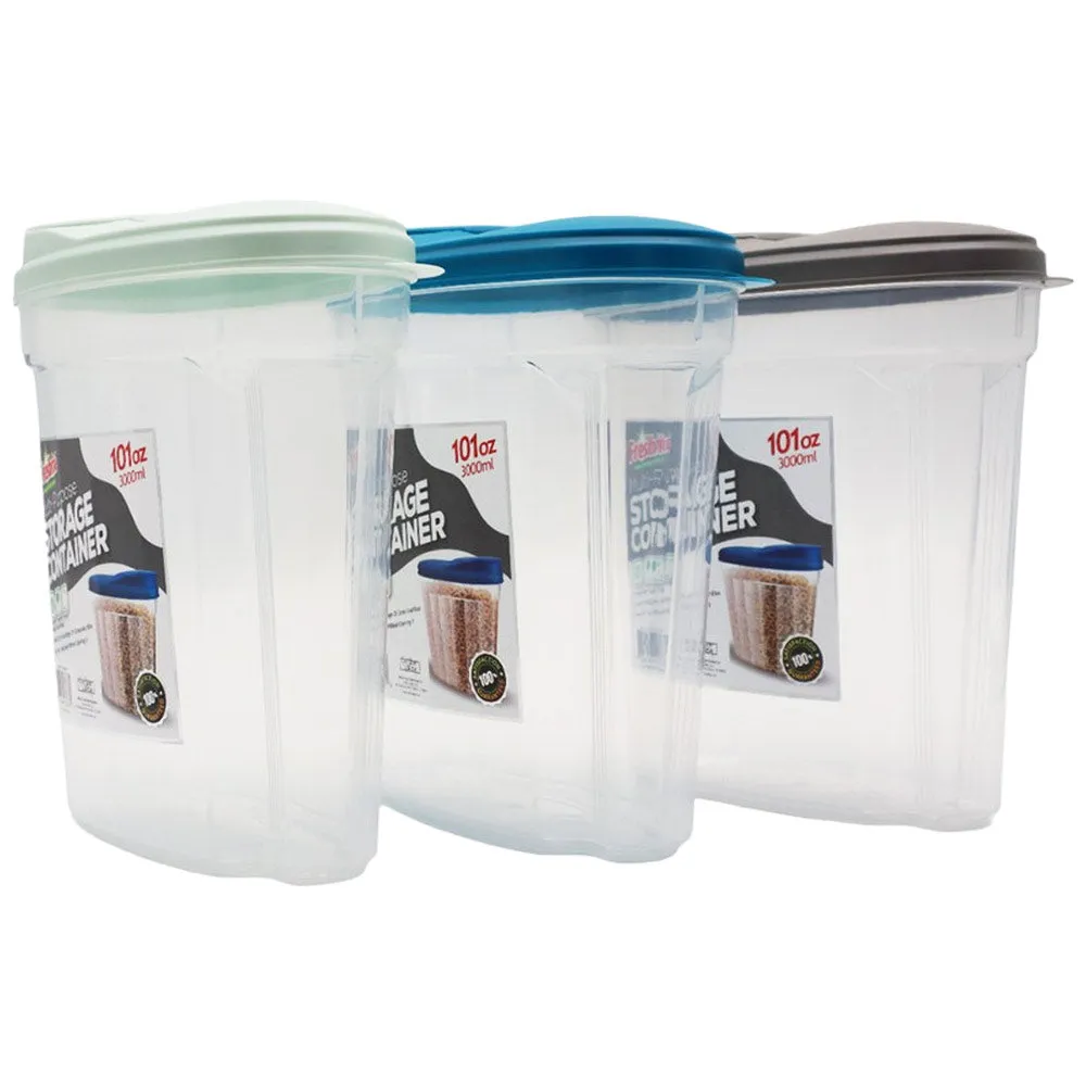 6Pk Cereal Storage Food Container FlipTop Lid Plastic Organizer Dispenser Pantry