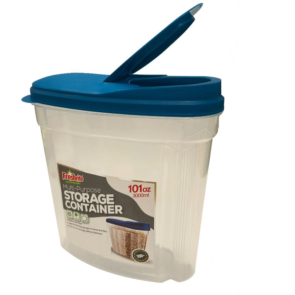 6Pk Cereal Storage Food Container FlipTop Lid Plastic Organizer Dispenser Pantry