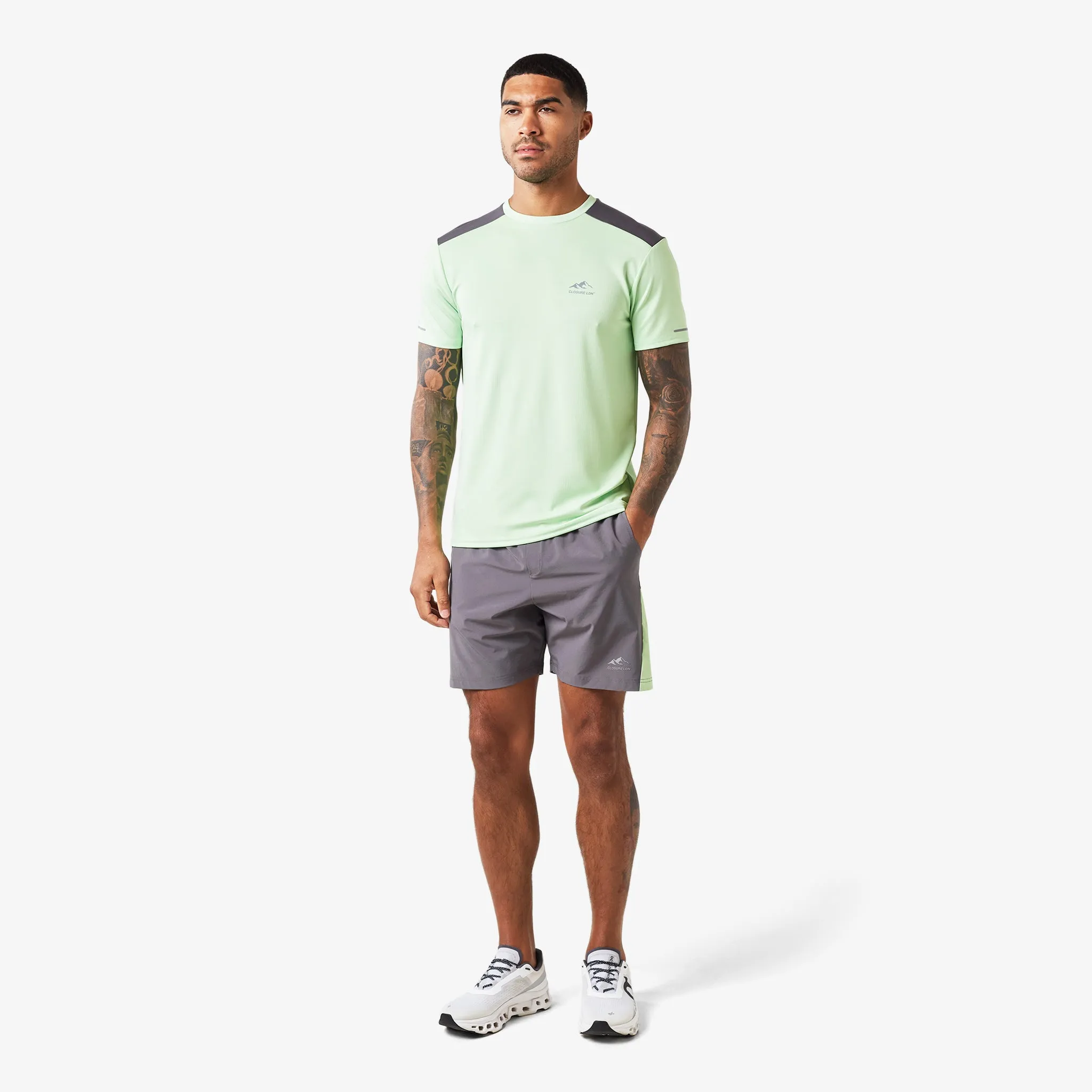 Cut & Sew Training Twinset | Lime Charcoal