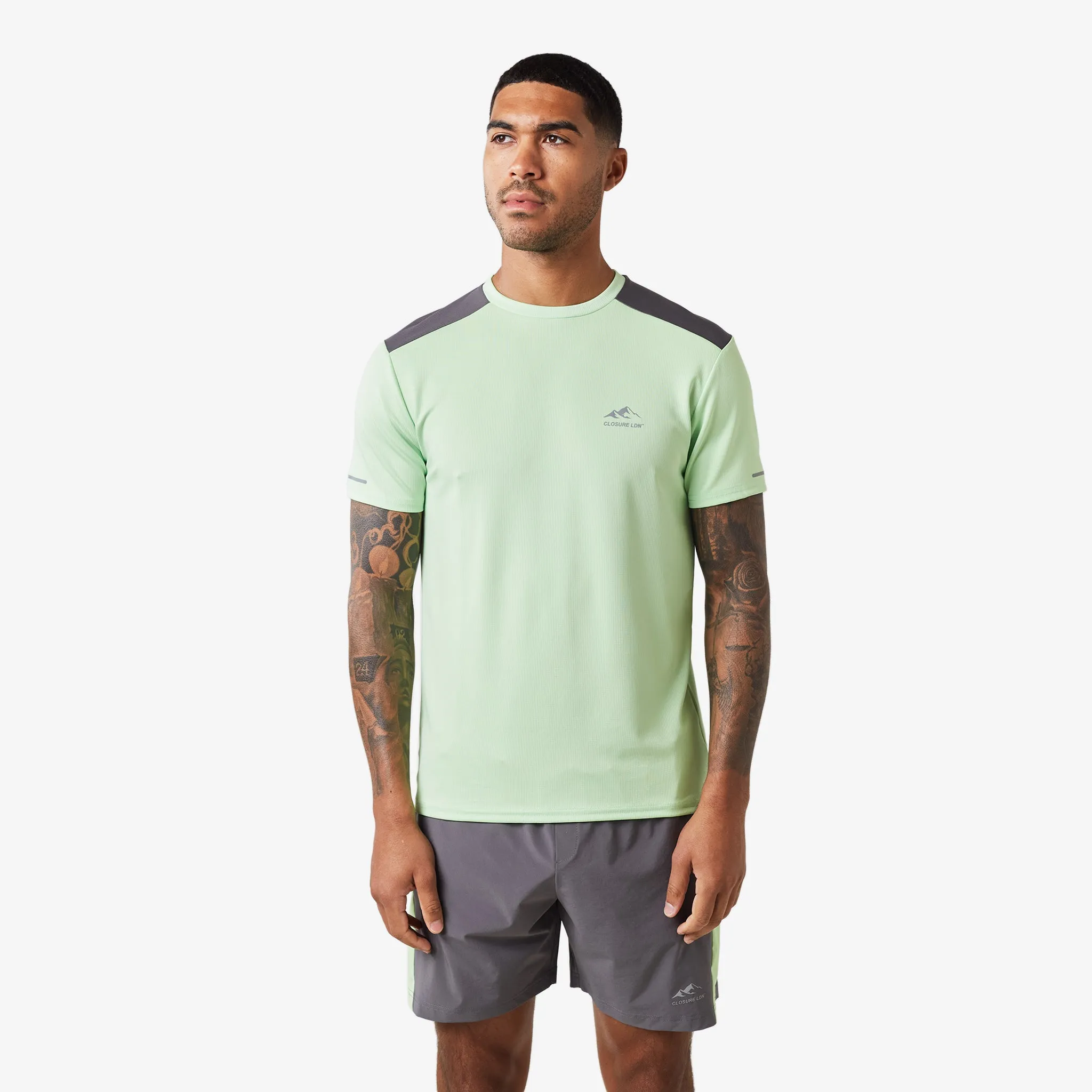 Cut & Sew Training Twinset | Lime Charcoal