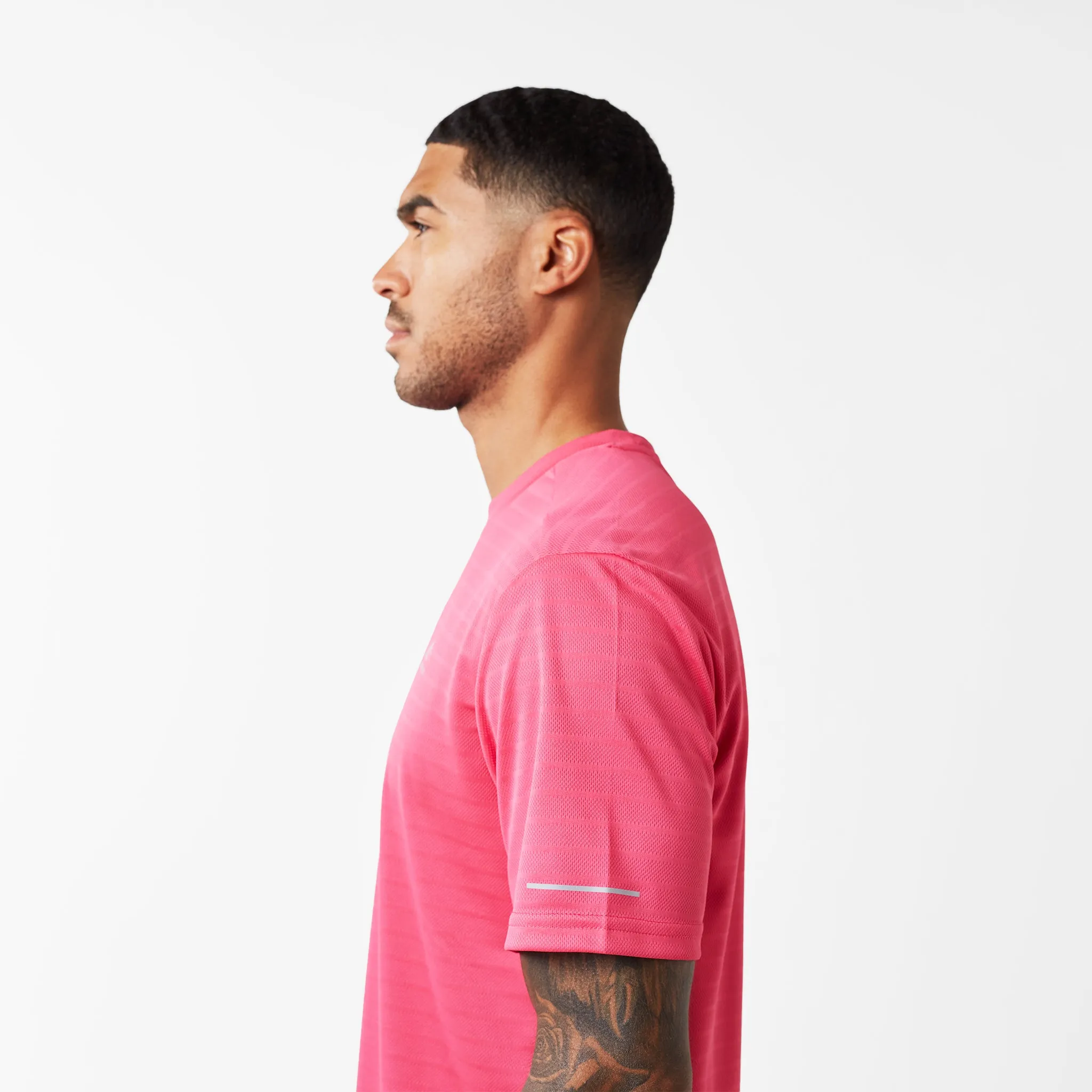 Cut And Sew T-Shirt & Short Set | Neon Pink/Charcoal