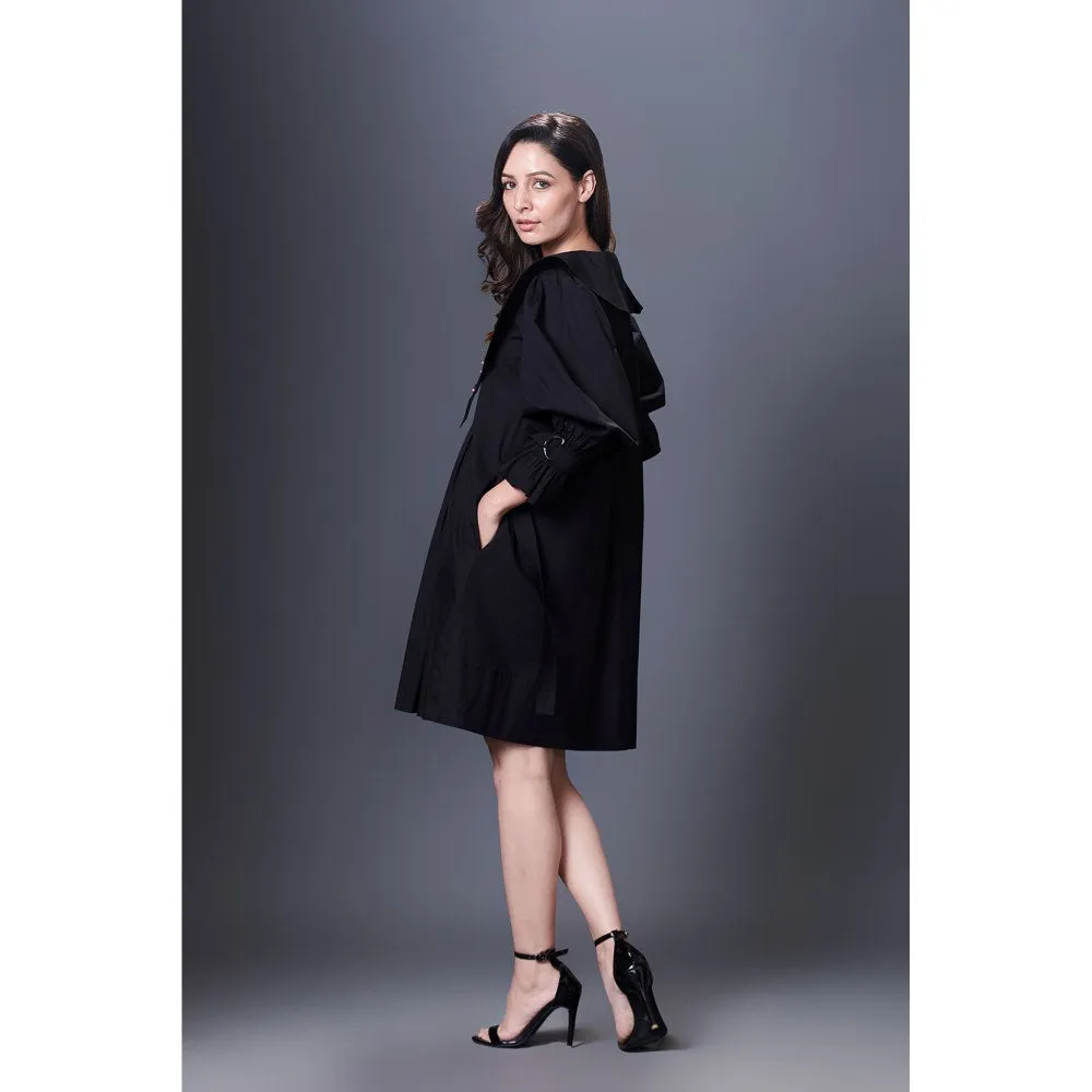 Deepika Arora Black Dress With Sailor Collar