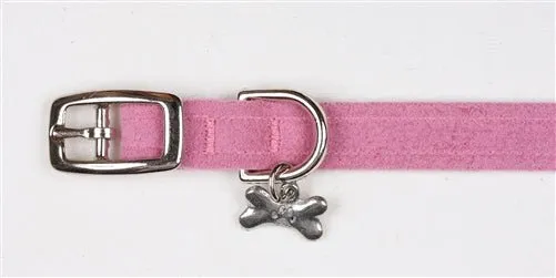 Susan Lanci Plain Ultrasuede Dog Collars in Many Colors